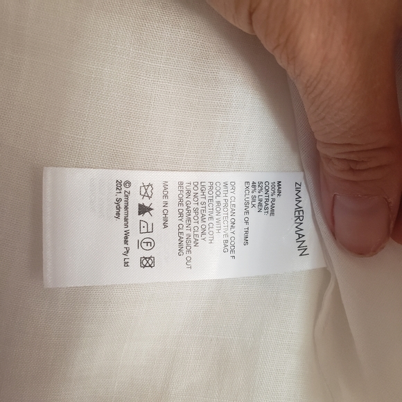 Zimmermann white 3D floral top size 0 - Picture 6 of 7